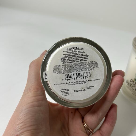 Bath & Body Works Candles 7oz Purple Patchouli & Pink Peach Blossom - Picture 6 of 7